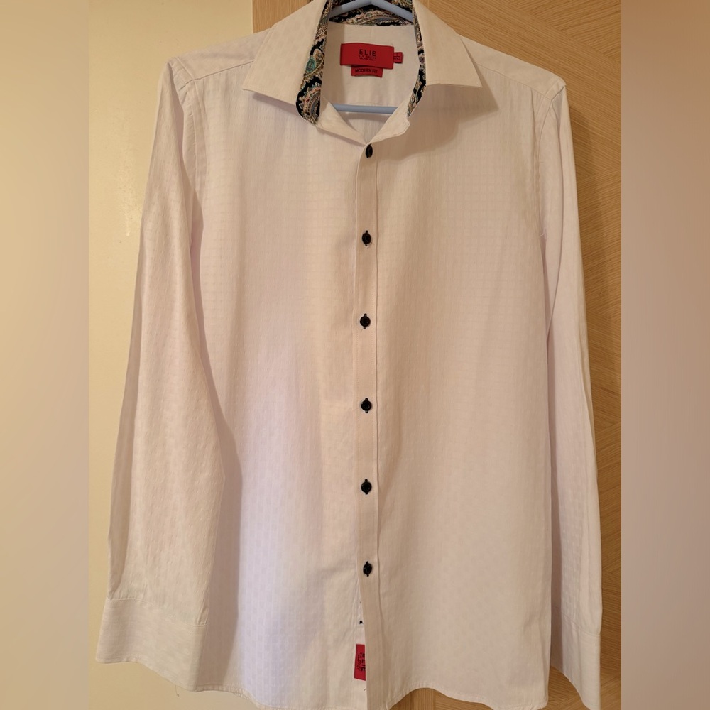 Boys Elie Baleh Designer Button shirt, made in Italy Size S or 14/14.5 like new